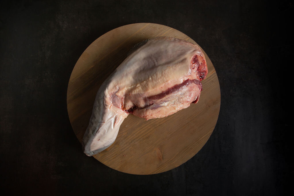 Whole beef tongue, prepared for foodservice