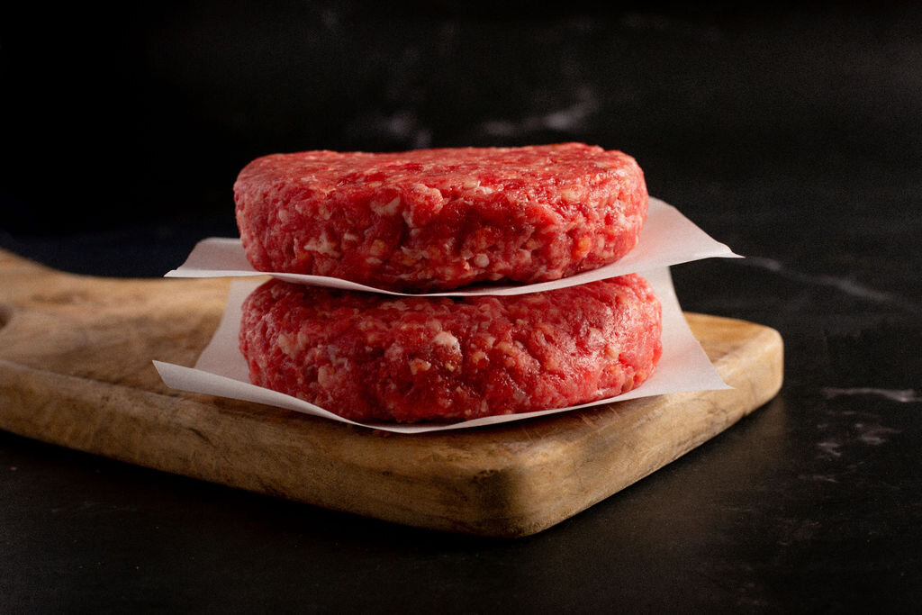 Smoked brisket burger patties, built for quick service